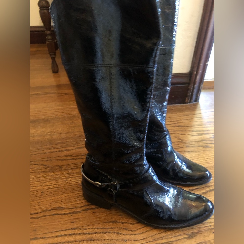 Genuine patent riding boots 7.5